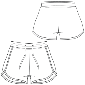 short deportivo dama