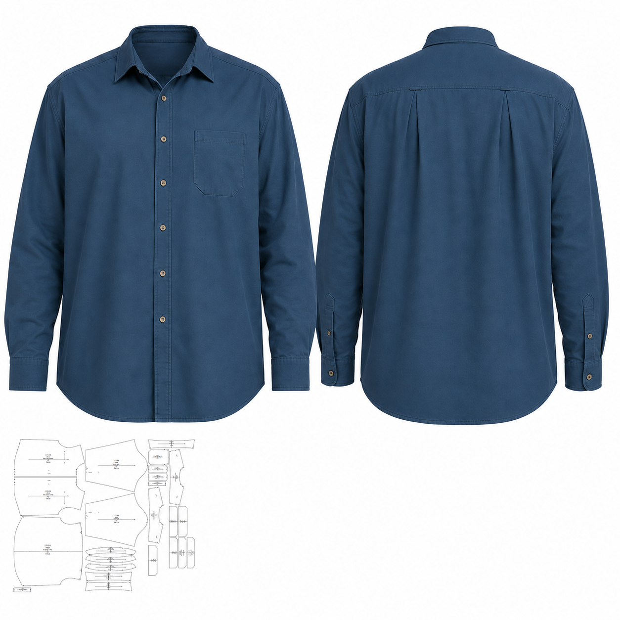 Moldes de confeccion para HOMBRES Camisas
